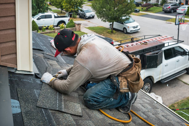 Professional Emergency Roof Repair technician working in Bristol, IN